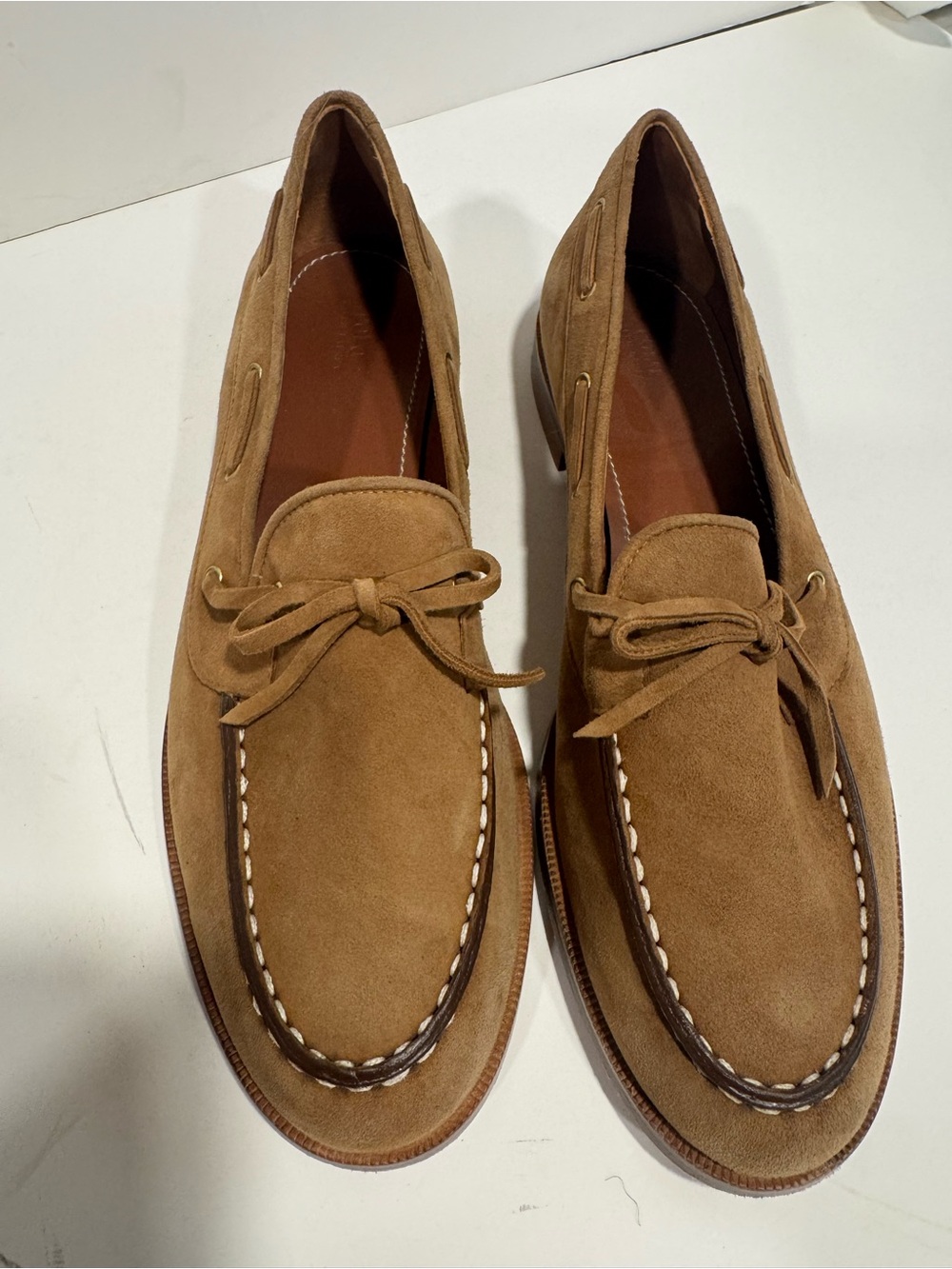 Polo Ralph Lauren Women’s Suede Driving Loafers Tan Moccasin Boat Shoes Size 11B